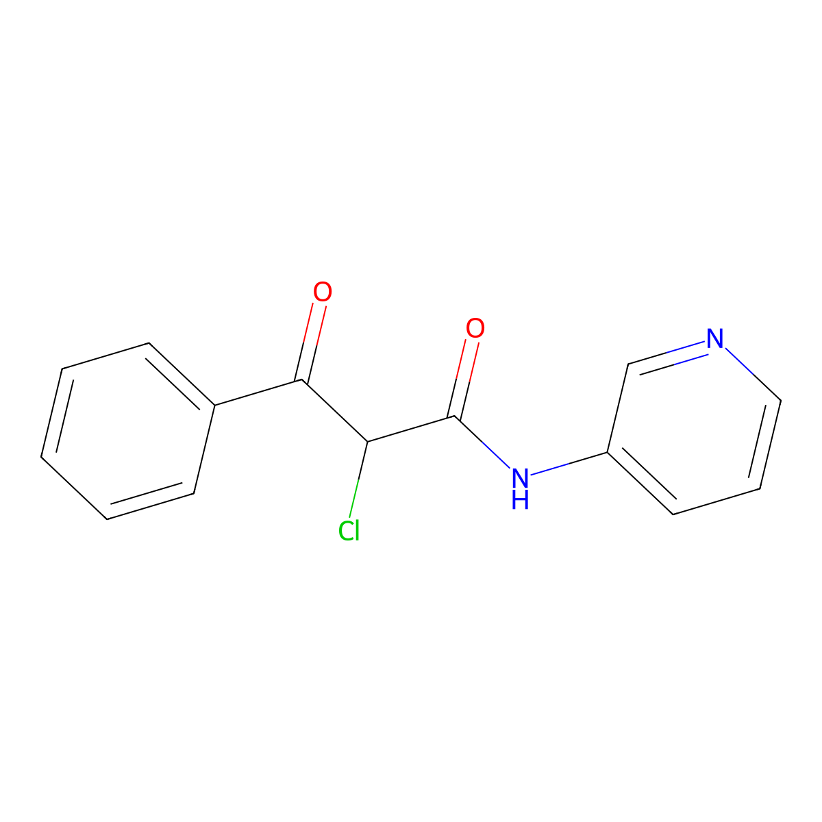 2-chloro-3-oxo-3-phenyl-N-pyridin-3-ylpropanamide molecular structure, CAS 300676-12-4