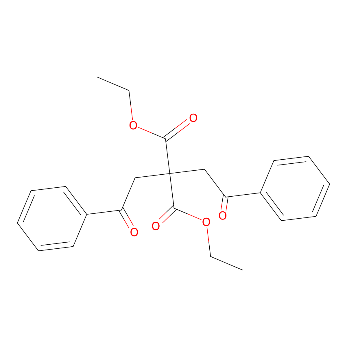 Diethyl 2,2-bis(2-oxo-2-phenylethyl)malonate molecular structure, CAS 300677-33-2