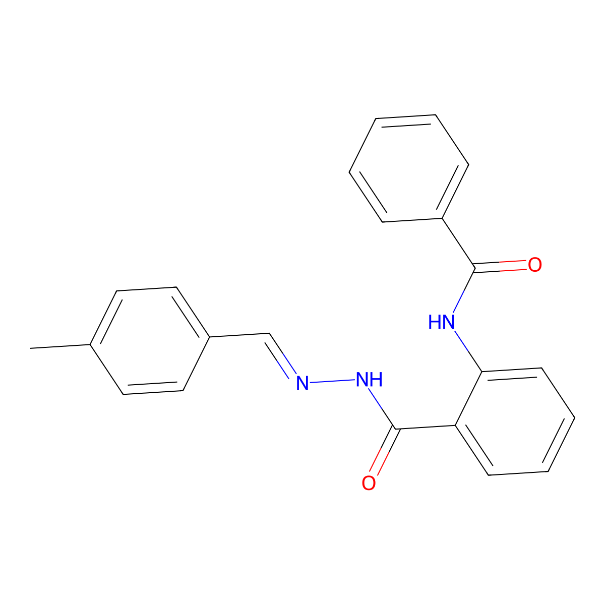 N-(2-{N'-[(1E)-(4-methylphenyl)methylidene]hydrazine-carbonyl}phenyl)benzamide molecular structure, CAS 300677-50-3