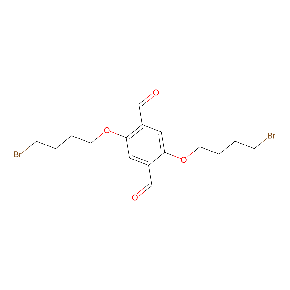 2,5-Bis(4-bromobutoxy)terephthalaldehyde molecular structure, CAS 3006784-39-7
