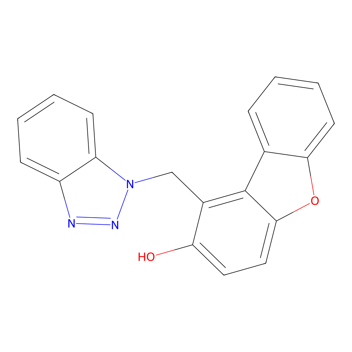 1-(Benzotriazol-1-ylmethyl)dibenzofuran-2-ol molecular structure, CAS 300679-05-4