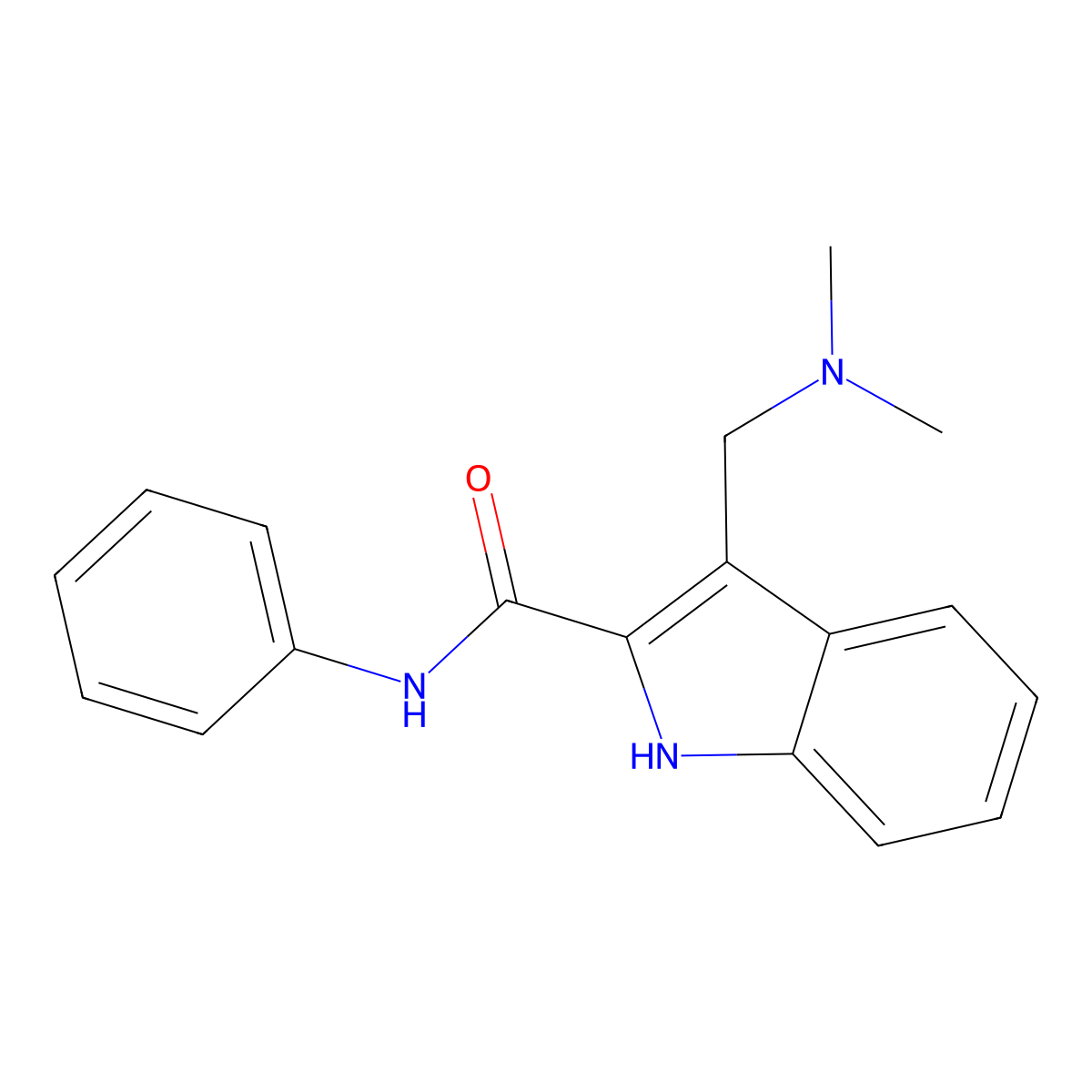 3-[(dimethylamino)methyl]-N-phenyl-1H-indole-2-carboxamide molecular structure, CAS 300679-39-4