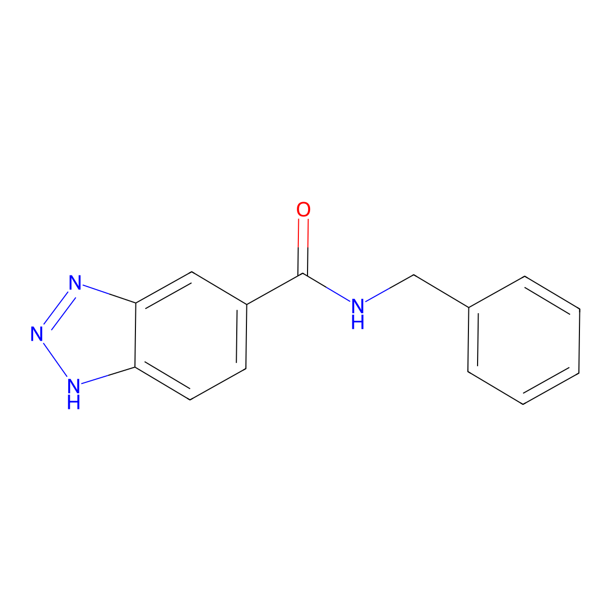 N-benzyl-1H-1,2,3-benzotriazole-5-carboxamide molecular structure, CAS 300679-66-7