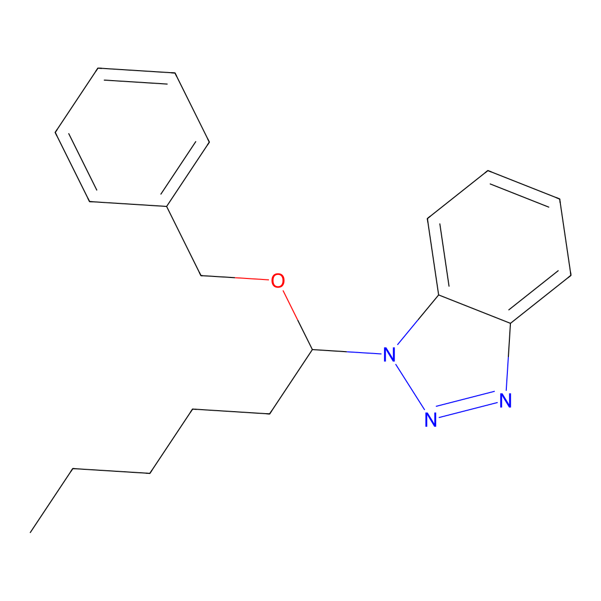1-[1-(Benzyloxy)hexyl]-1H-1,2,3-benzotriazole molecular structure, CAS 300679-76-9