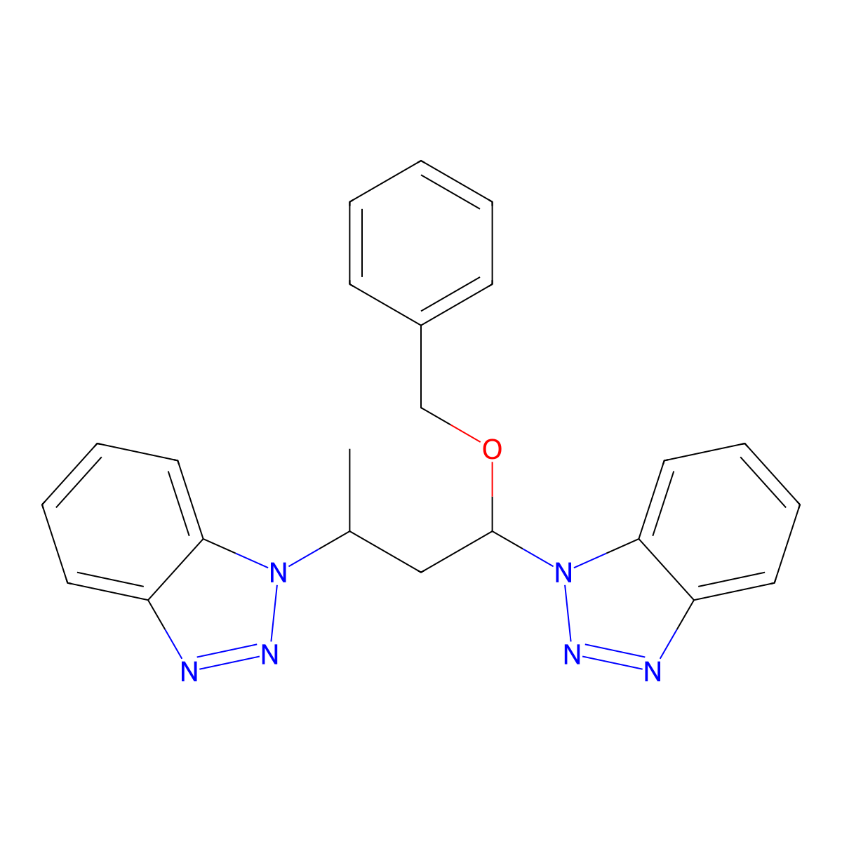 1-[4-(Benzotriazol-1-yl)-4-phenylmethoxybutan-2-yl]benzotriazole molecular structure, CAS 300679-78-1