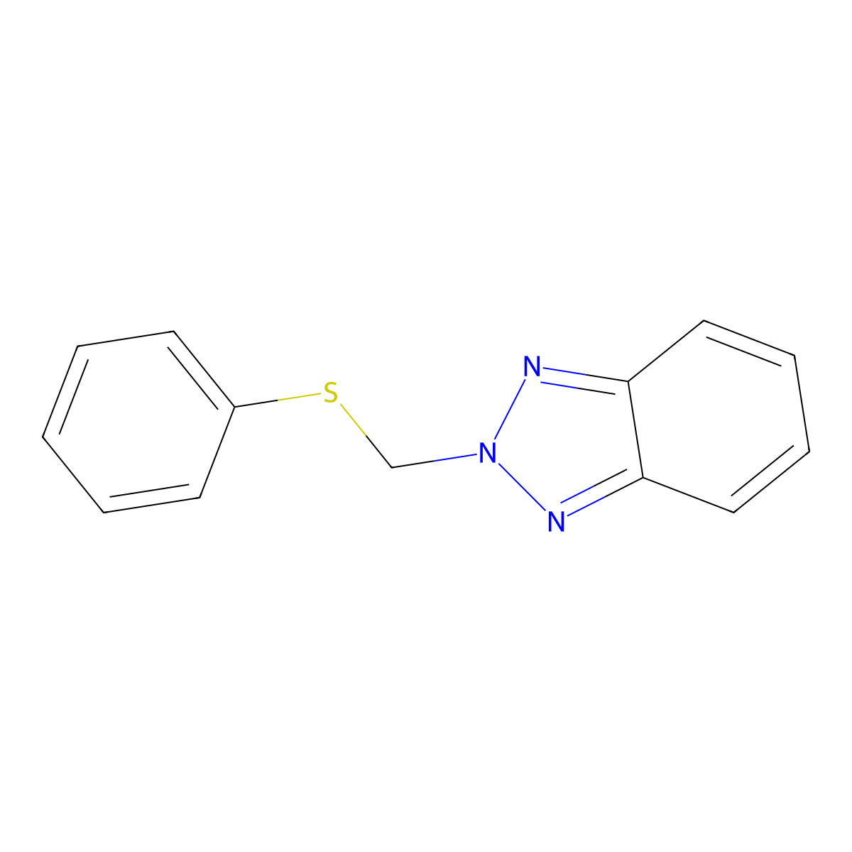 2-(Phenylsulfanylmethyl)benzotriazole molecular structure, CAS 300679-80-5