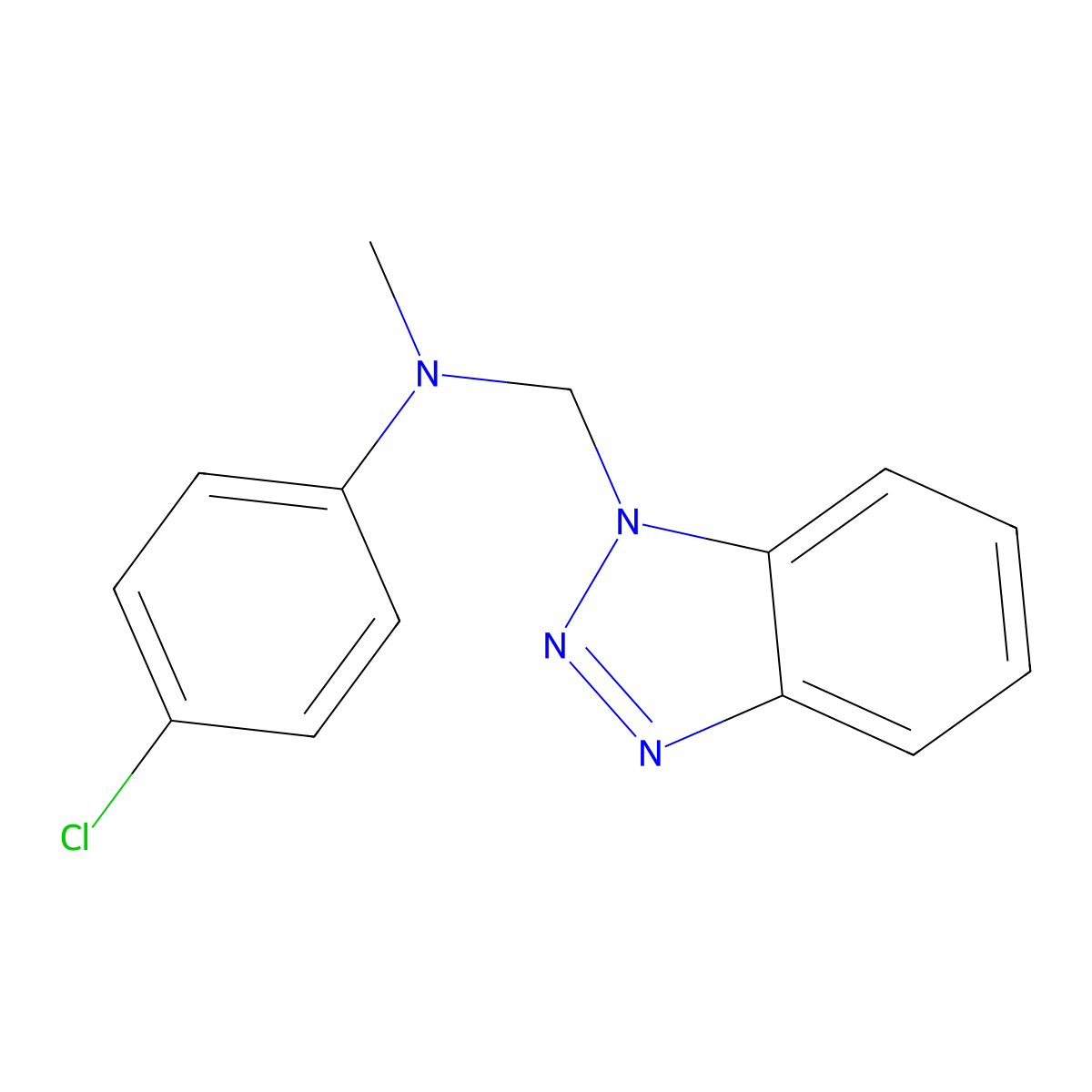 N-(1H-1,2,3-Benzotriazol-1-ylmethyl)-4-chloro-N-methylaniline molecular structure, CAS 300680-05-1