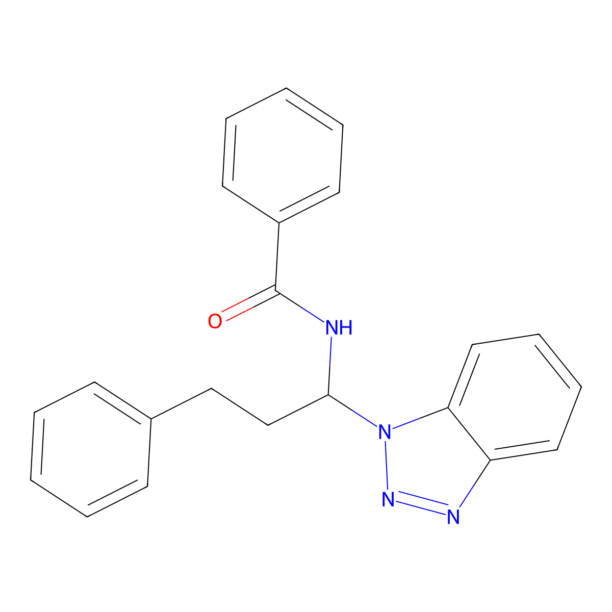N-[1-(1H-1,2,3-Benzotriazol-1-yl)-3-phenylpropyl]benzamide molecular structure, CAS 300680-23-3