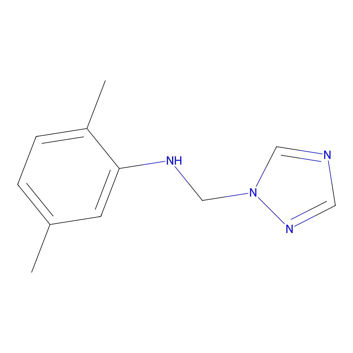 2,5-Dimethyl-N-(1H-1,2,4-triazol-1-ylmethyl)aniline molecular structure, CAS 300680-58-4