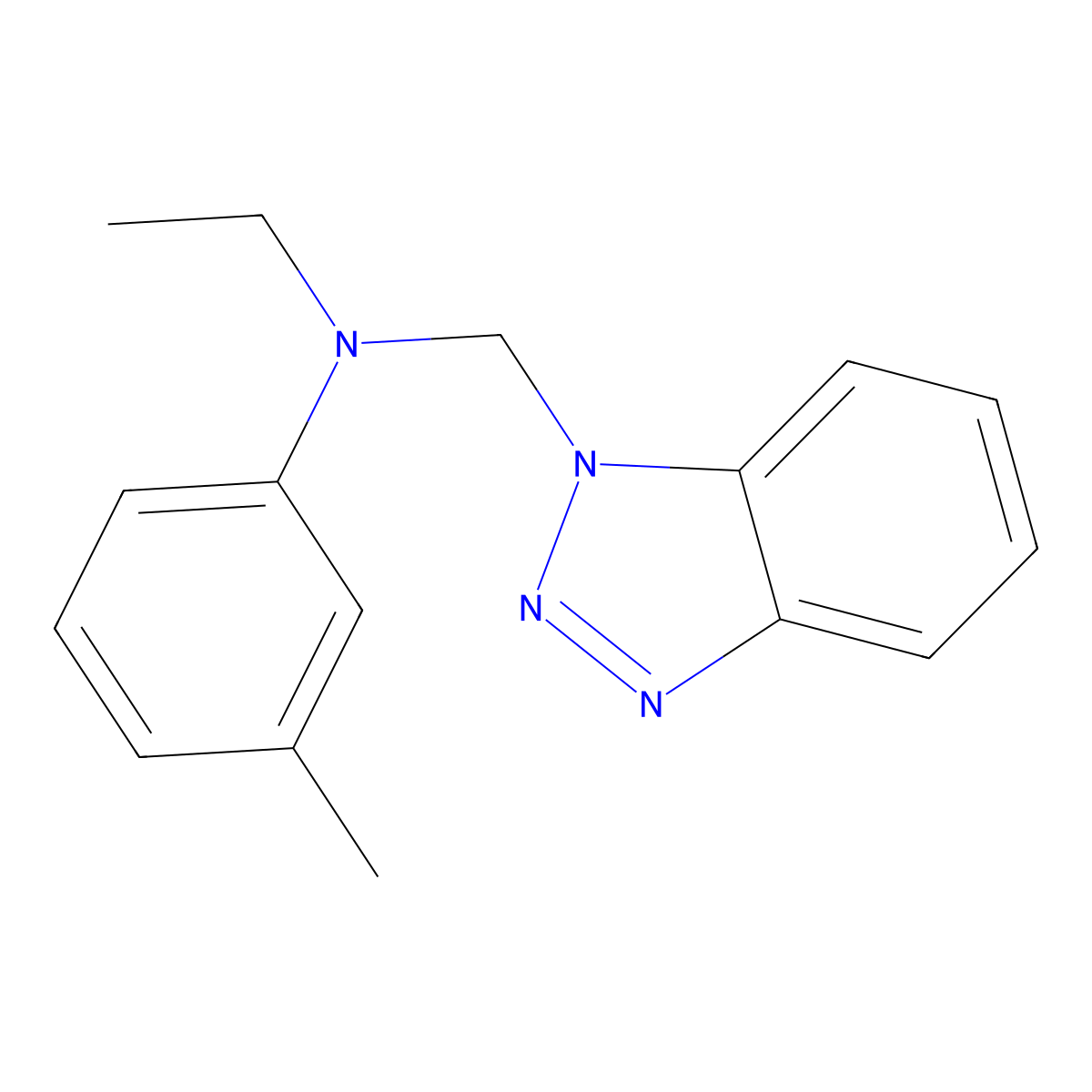 N-(1H-1,2,3-Benzotriazol-1-ylmethyl)-N-ethyl-3-methylaniline molecular structure, CAS 300680-72-2