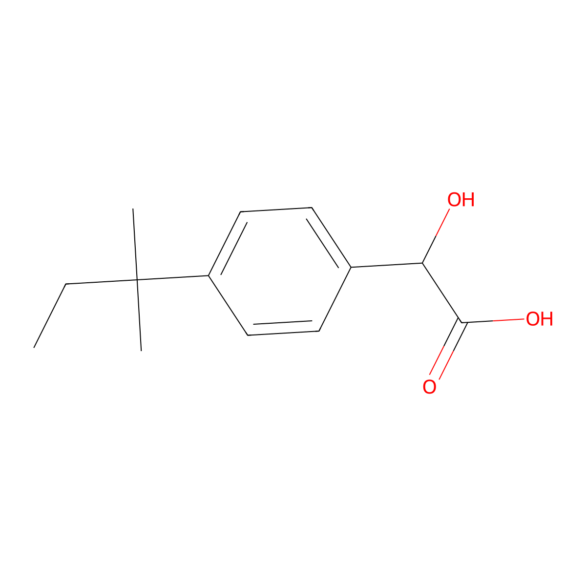 2-hydroxy-2-[4-(2-methylbutan-2-yl)phenyl]acetic Acid molecular structure, CAS 300683-60-7
