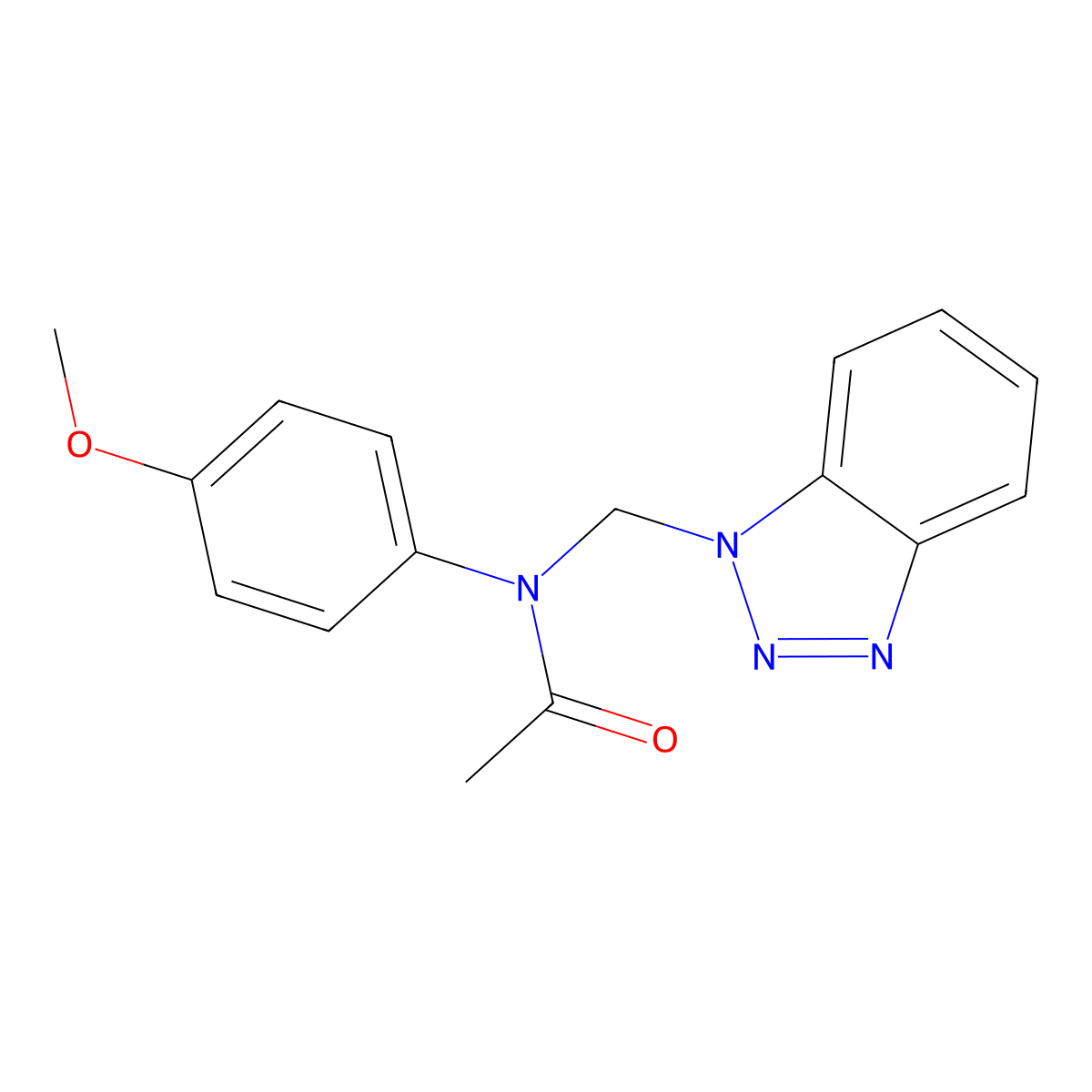 N-(1H-1,2,3-Benzotriazol-1-ylmethyl)-N-(4-methoxyphenyl)acetamide molecular structure, CAS 300683-80-1