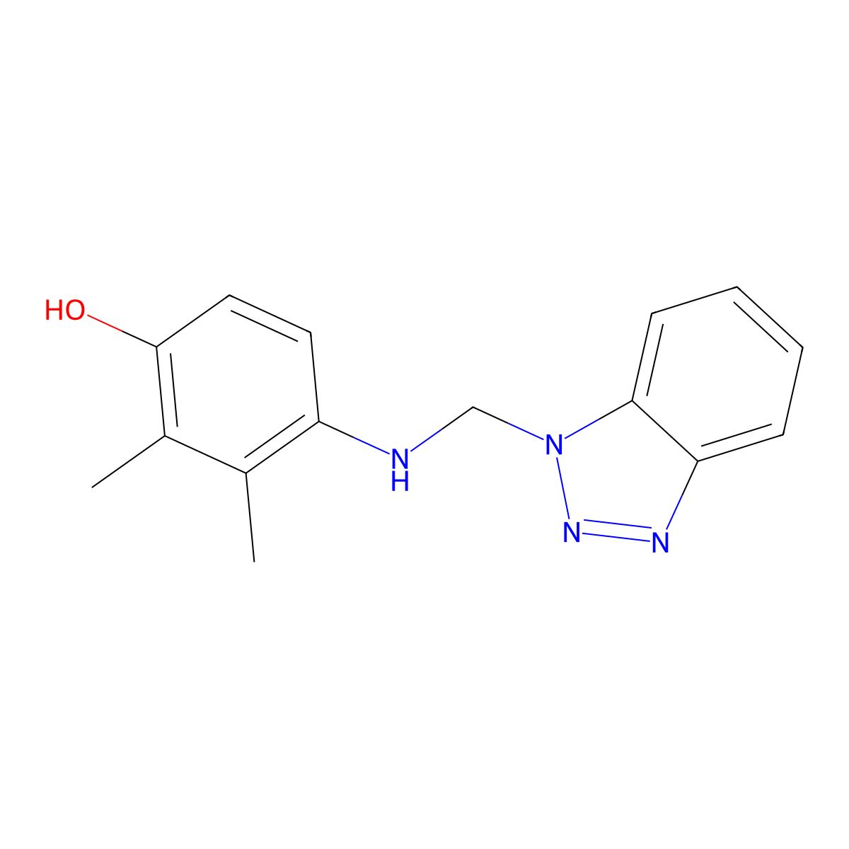 4-[(1H-1,2,3-Benzotriazol-1-ylmethyl)amino]-2,3-dimethylphenol molecular structure, CAS 300684-91-7