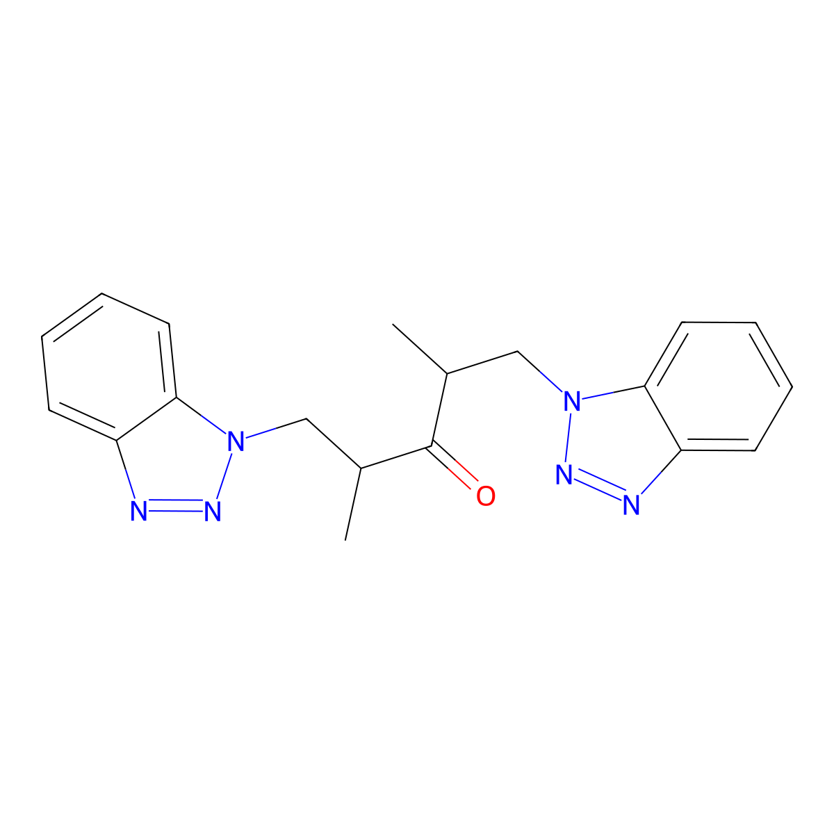 1,5-Bis(1H-benzotriazol-1-yl)-2,4-dimethyl-3-pentanone molecular structure, CAS 300685-13-6