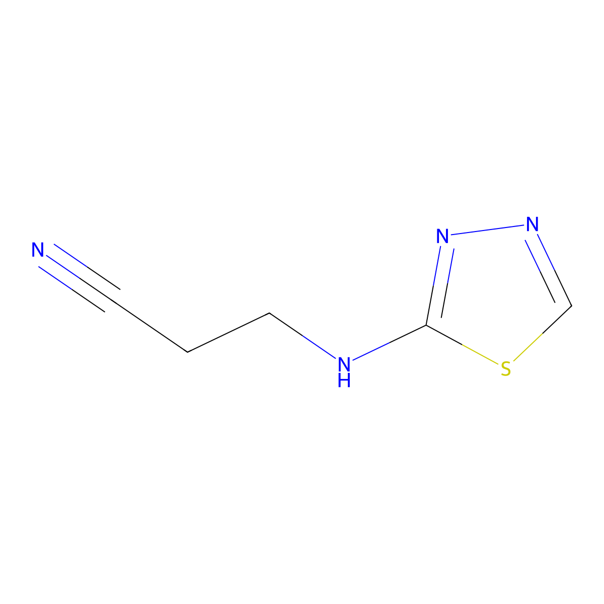 3-[(1,3,4-Thiadiazol-2-yl)amino]propanenitrile molecular structure, CAS 300686-01-5