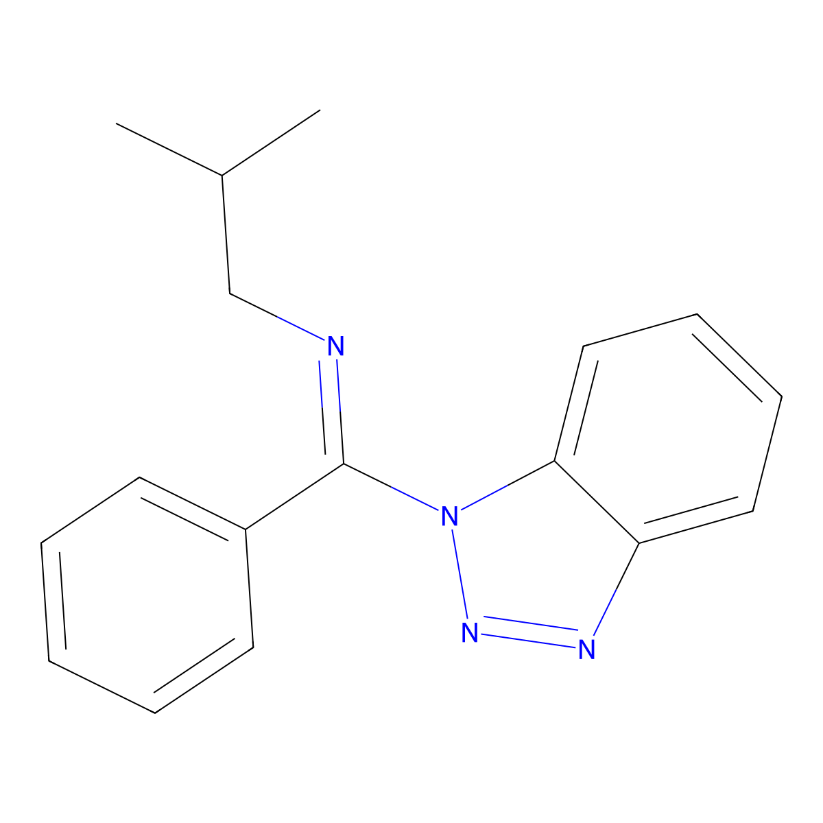 (Z)-[1H-1,2,3-Benzotriazol-1-yl(phenyl)methylidene](2-methylpropyl)amine molecular structure, CAS 300687-40-5
