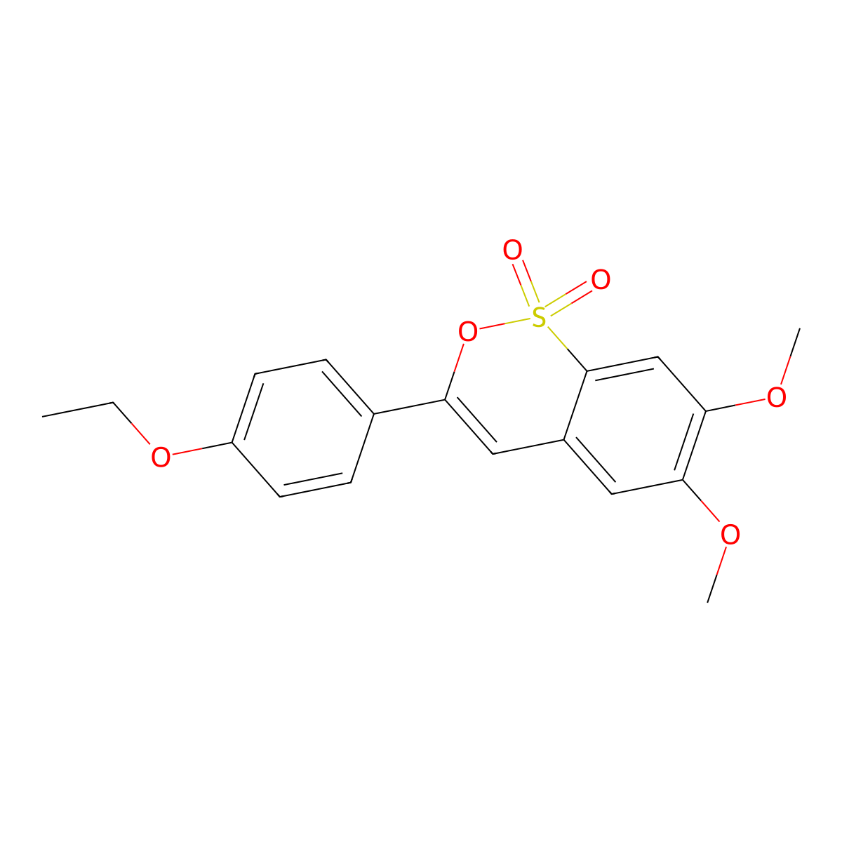 3-(4-Ethoxyphenyl)-6,7-dimethoxy-2,1-benzoxathiine 1,1-dioxide molecular structure, CAS 300687-58-5