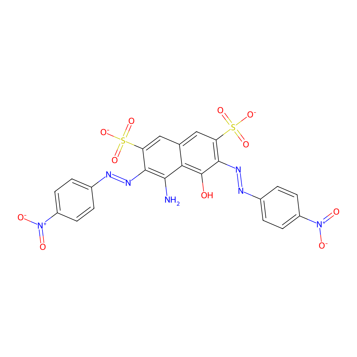 4-Amino-5-hydroxy-3,6-bis[(4-nitrophenyl)diazenyl]-2,7-naphthalenedisulfonate molecular structure, CAS 300689-71-8