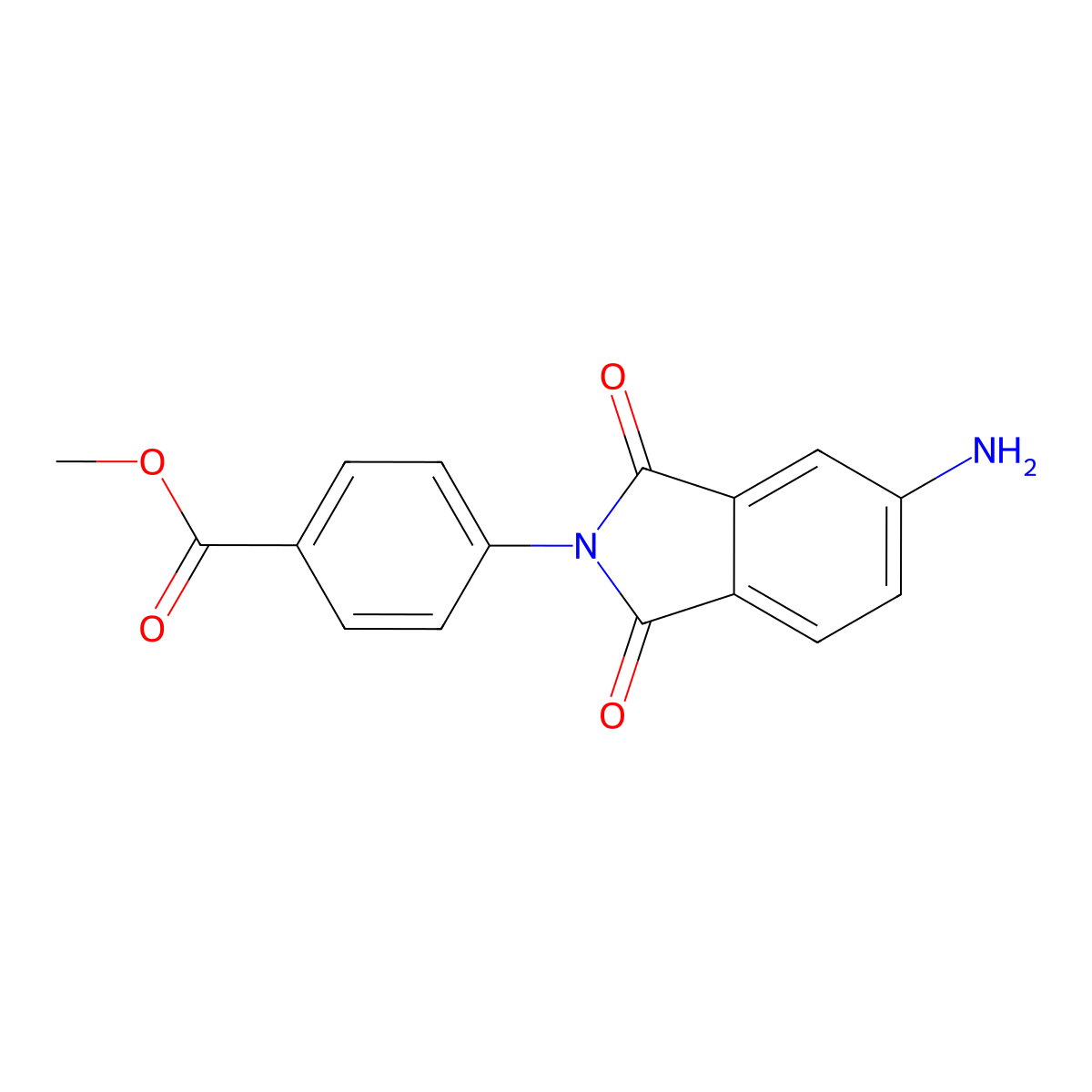 Methyl 4-(5-amino-1,3-dioxoisoindolin-2-yl)benzoate molecular structure, CAS 300689-77-4