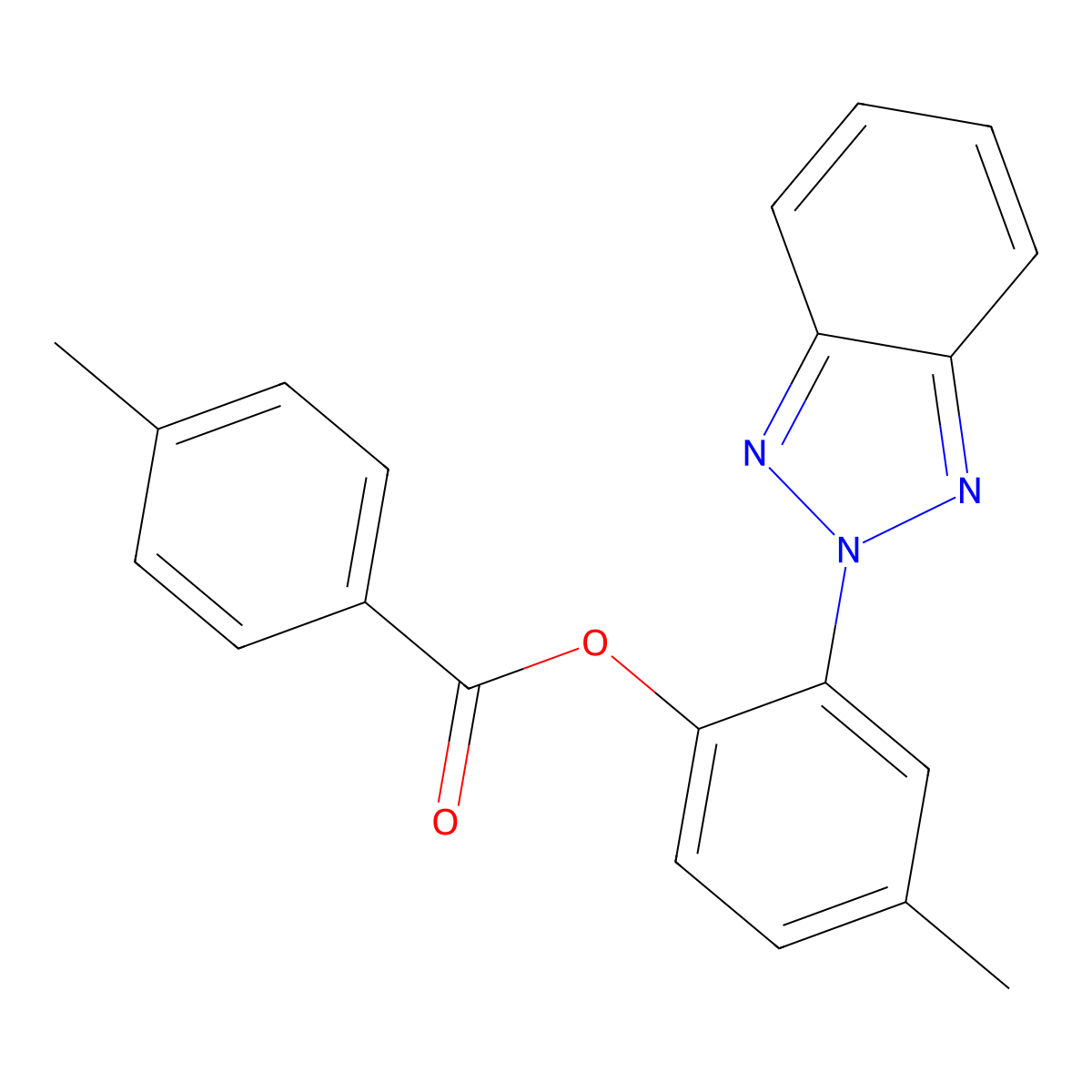 [2-(Benzotriazol-2-yl)-4-methylphenyl] 4-methylbenzoate molecular structure, CAS 300689-78-5
