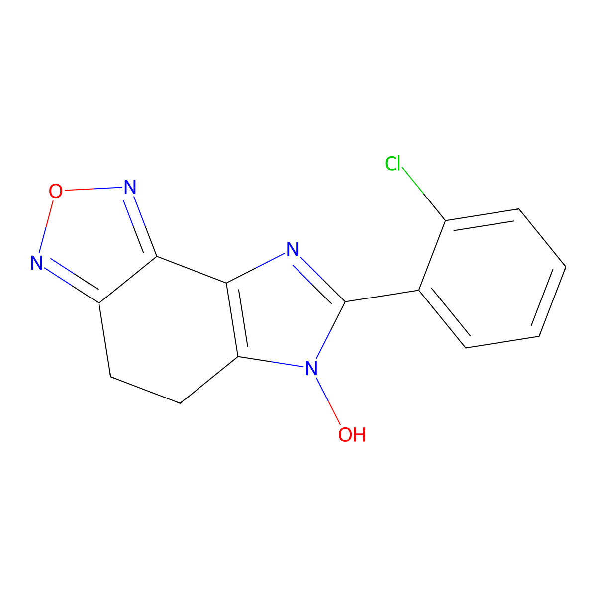7-(2-Chlorophenyl)-6-hydroxy-4,5-dihydroimidazo[4,5-e][2,1,3]benzoxadiazole molecular structure, CAS 300690-34-0