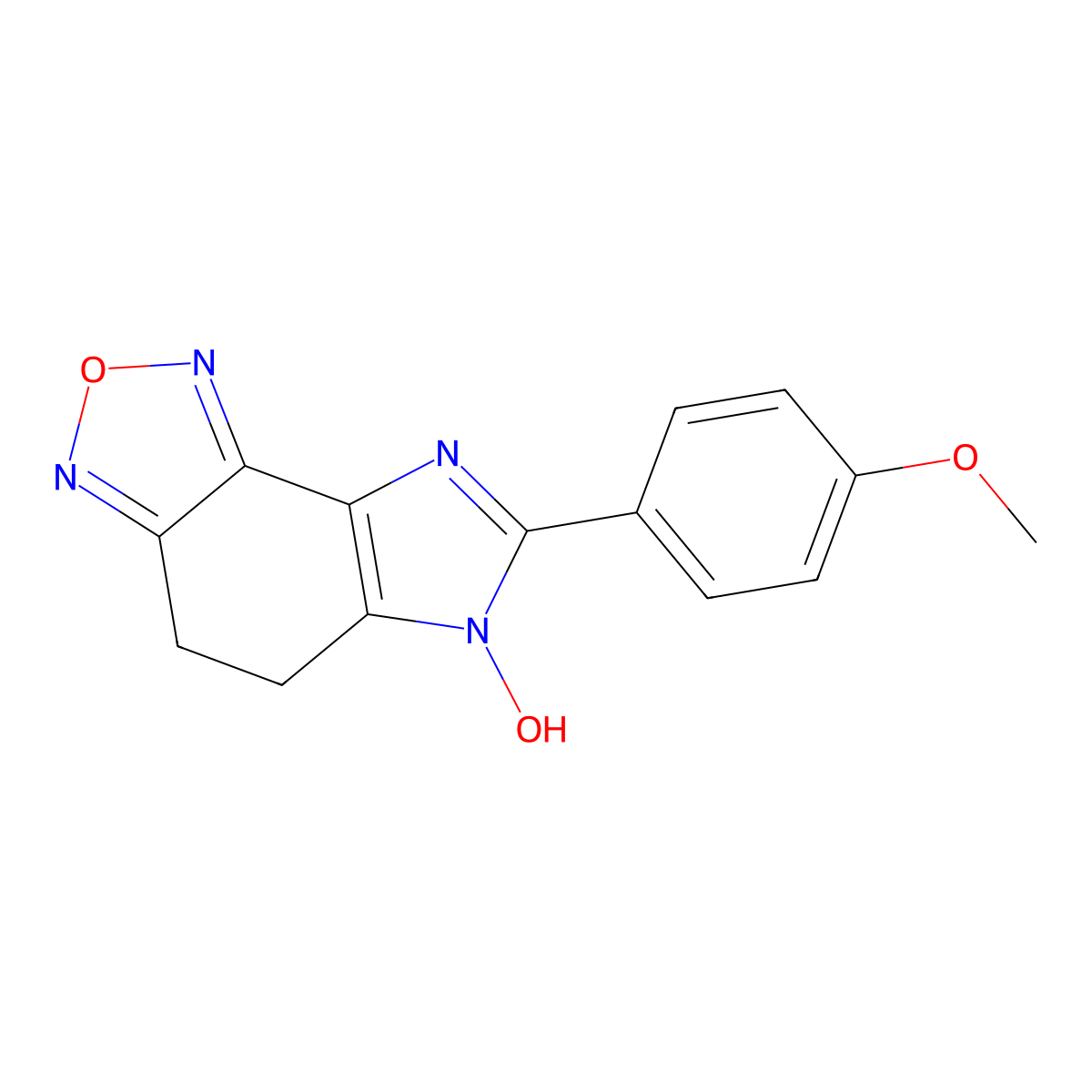 6-Hydroxy-7-(4-methoxyphenyl)-4,5-dihydroimidazo[4,5-e][2,1,3]benzoxadiazole molecular structure, CAS 300690-35-1