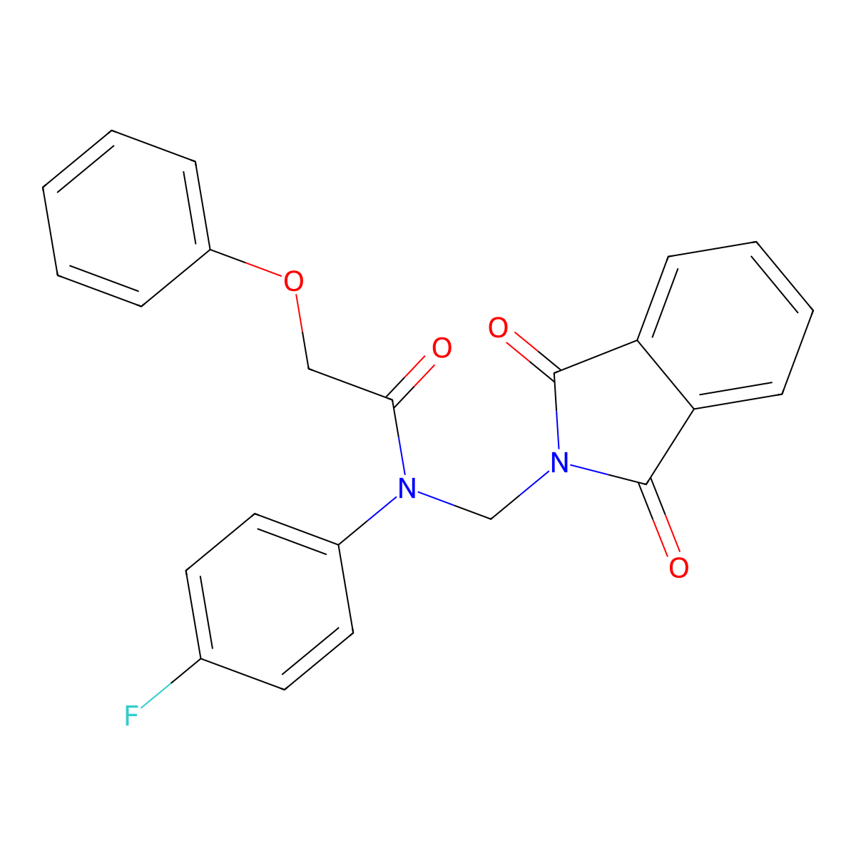 N-[(1,3-dioxoisoindol-2-yl)methyl]-N-(4-fluorophenyl)-2-phenoxyacetamide molecular structure, CAS 300690-56-6
