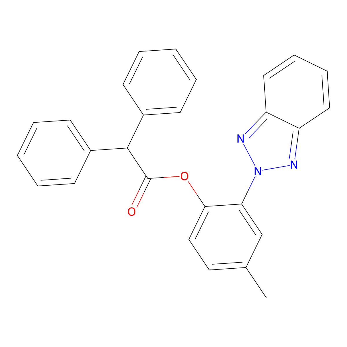 2-(2H-benzotriazol-2-yl)-4-methylphenyl diphenylacetate molecular structure, CAS 300690-62-4