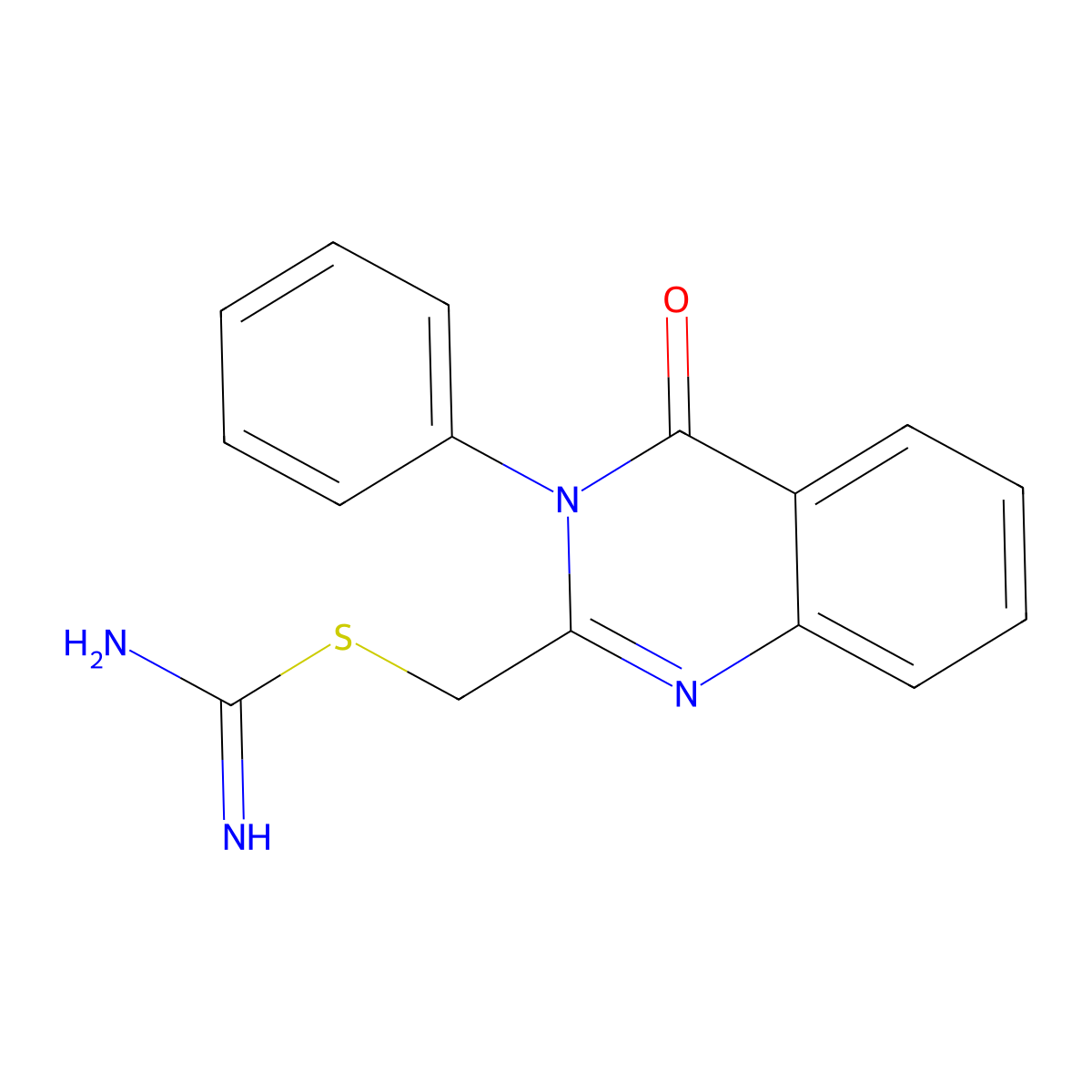 (4-Oxo-3-phenyl-3,4-dihydro-2-quinazolinyl)methyl imidothiocarbamate molecular structure, CAS 300690-63-5