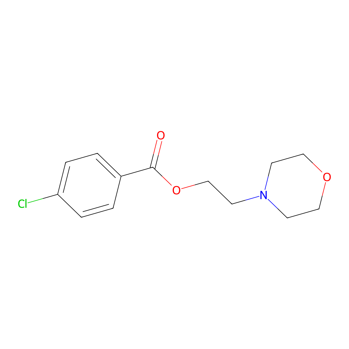 Benzoic acid, 4-chloro-, 2-(4-morpholinyl)ethyl ester molecular structure, CAS 300690-71-5
