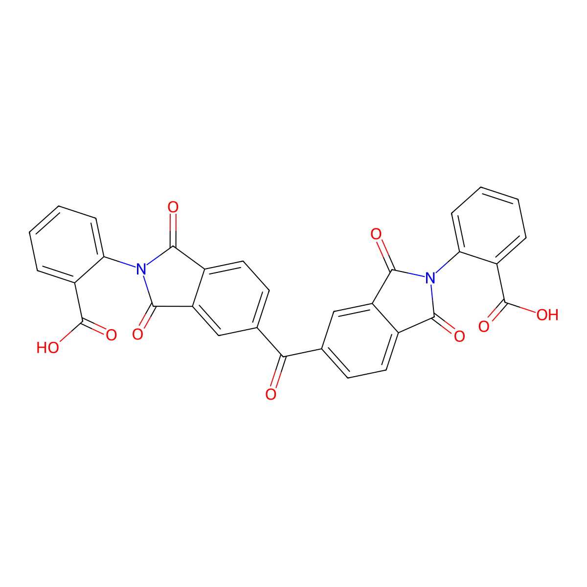 2,2'-[carbonylbis(1,3-dioxo-1,3-dihydro-2H-isoindole-5,2-diyl)]dibenzoic acid molecular structure, CAS 300690-75-9
