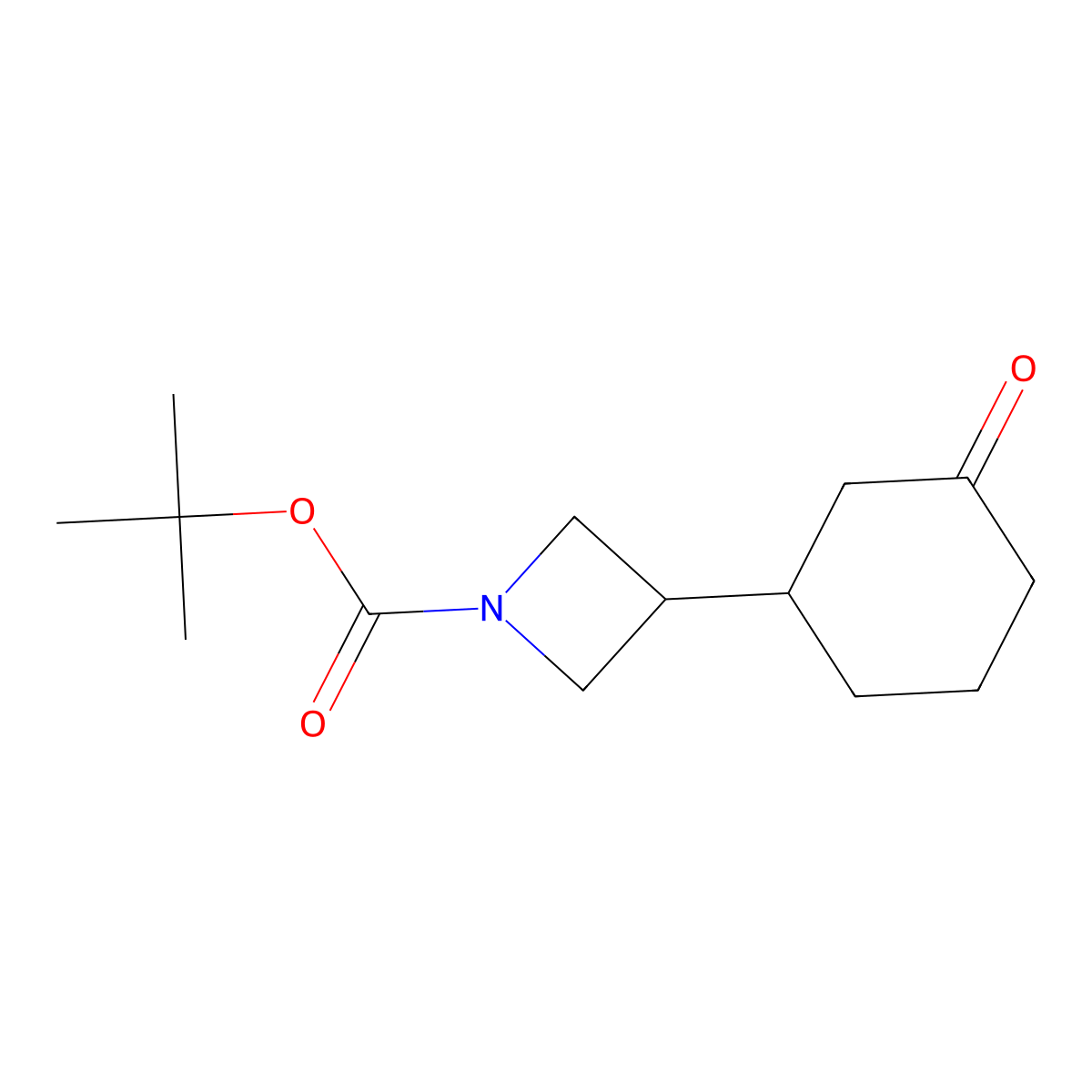 Tert-butyl 3-(3-oxocyclohexyl)azetidine-1-carboxylate molecular structure, CAS 3006924-80-4