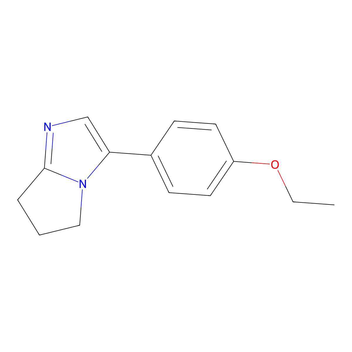 3-(4-ethoxyphenyl)-6,7-dihydro-5H-pyrrolo[1,2-a]imidazole molecular structure, CAS 300695-12-9