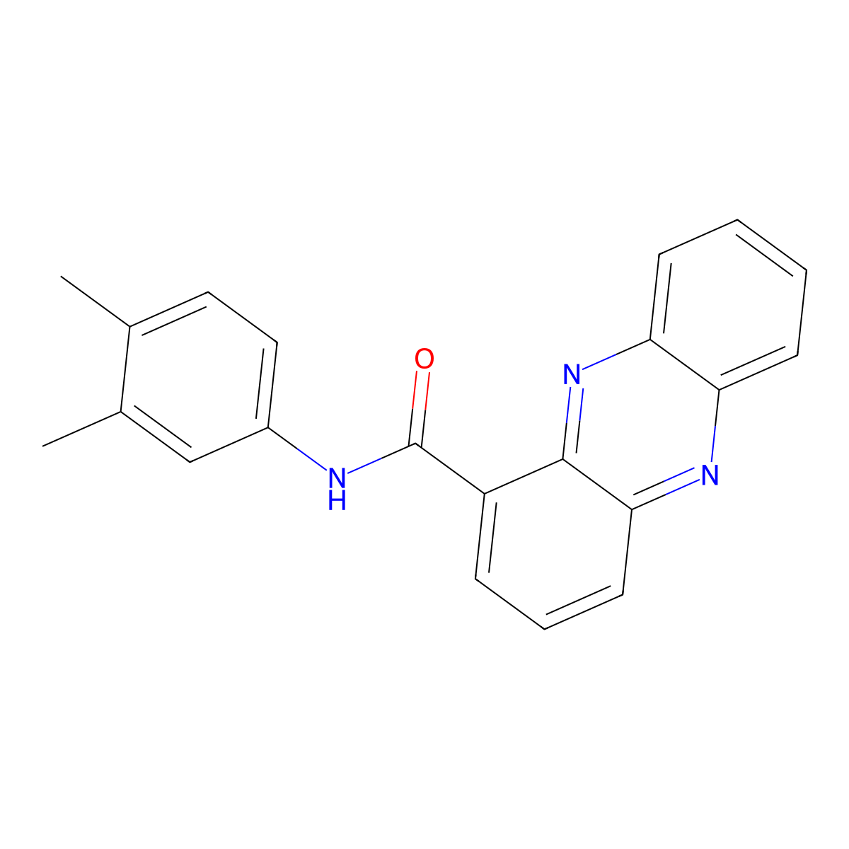 N-(3,4-dimethylphenyl)phenazine-1-carboxamide molecular structure, CAS 300695-35-6