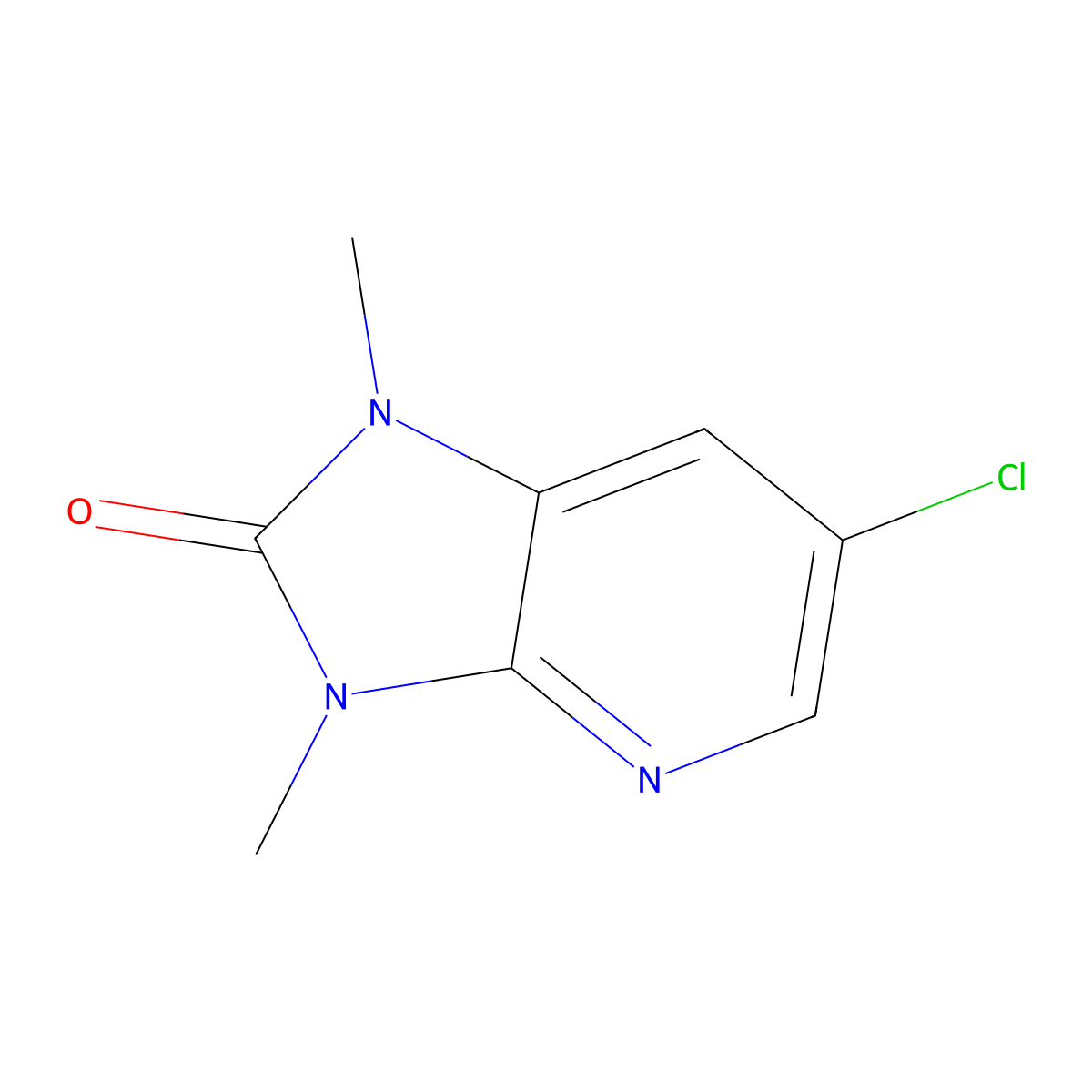 6-chloro-1,3-dimethyl-1,3-dihydro-2H-imidazo[4,5-b]pyridin-2-one molecular structure, CAS 300695-86-7
