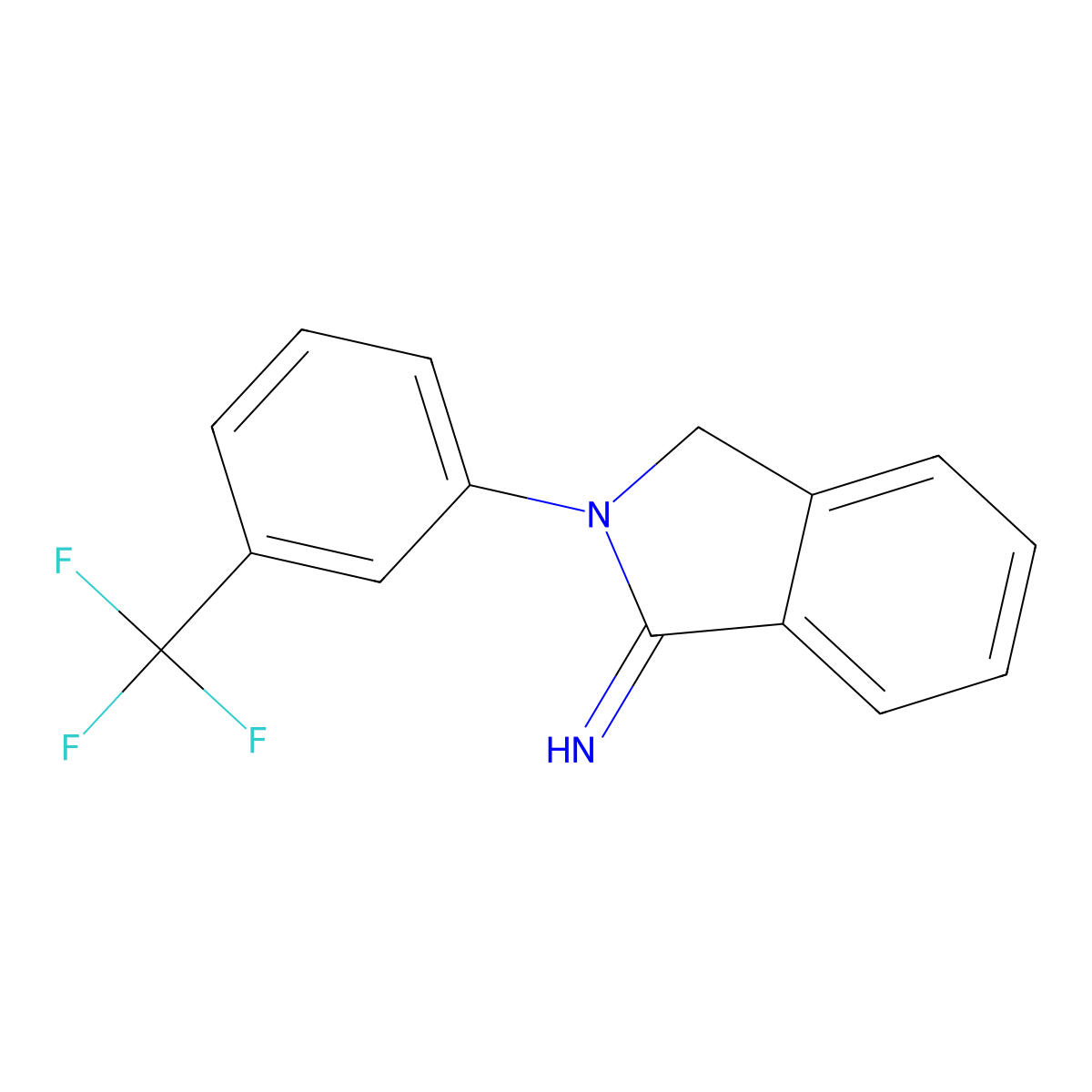 2-[3-(trifluoromethyl)phenyl]-3H-isoindol-1-imine molecular structure, CAS 300696-12-2
