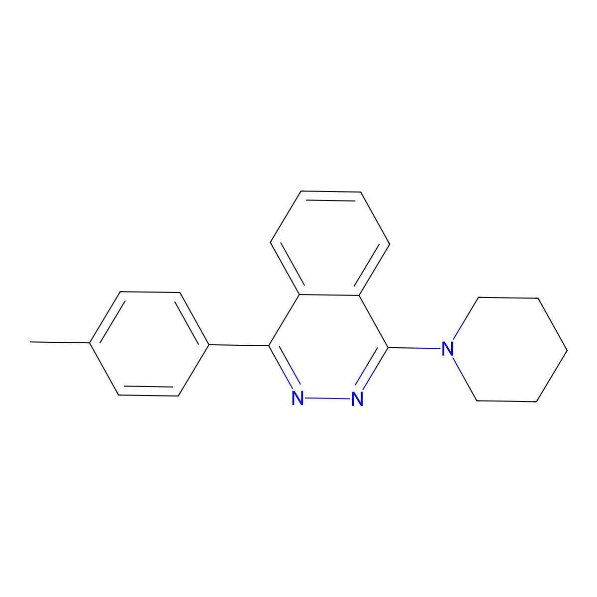 1-(4-Methylphenyl)-4-(piperidin-1-yl)phthalazine molecular structure, CAS 300696-77-9