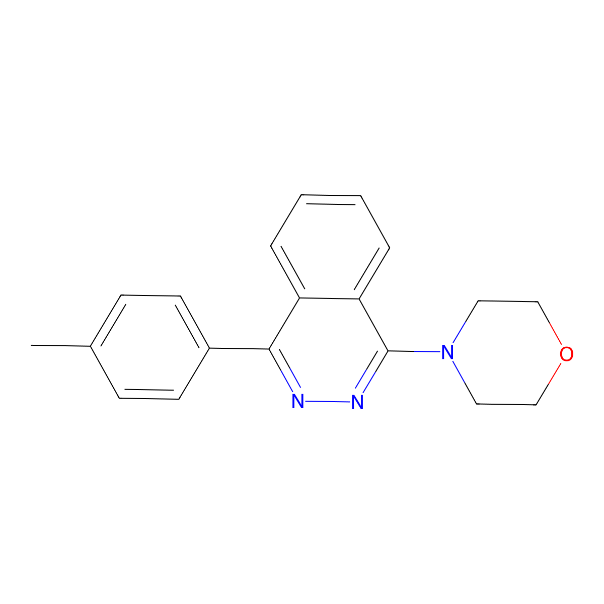 4-[4-(4-Methylphenyl)phthalazinyl]morpholine molecular structure, CAS 300696-80-4