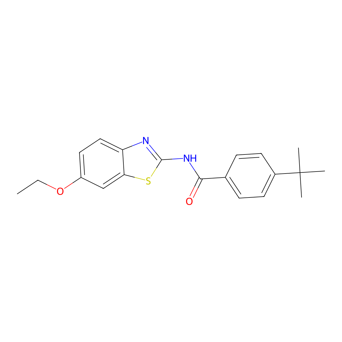 4-tert-butyl-N-(6-ethoxy-1,3-benzothiazol-2-yl)benzamide molecular structure, CAS 300697-41-0