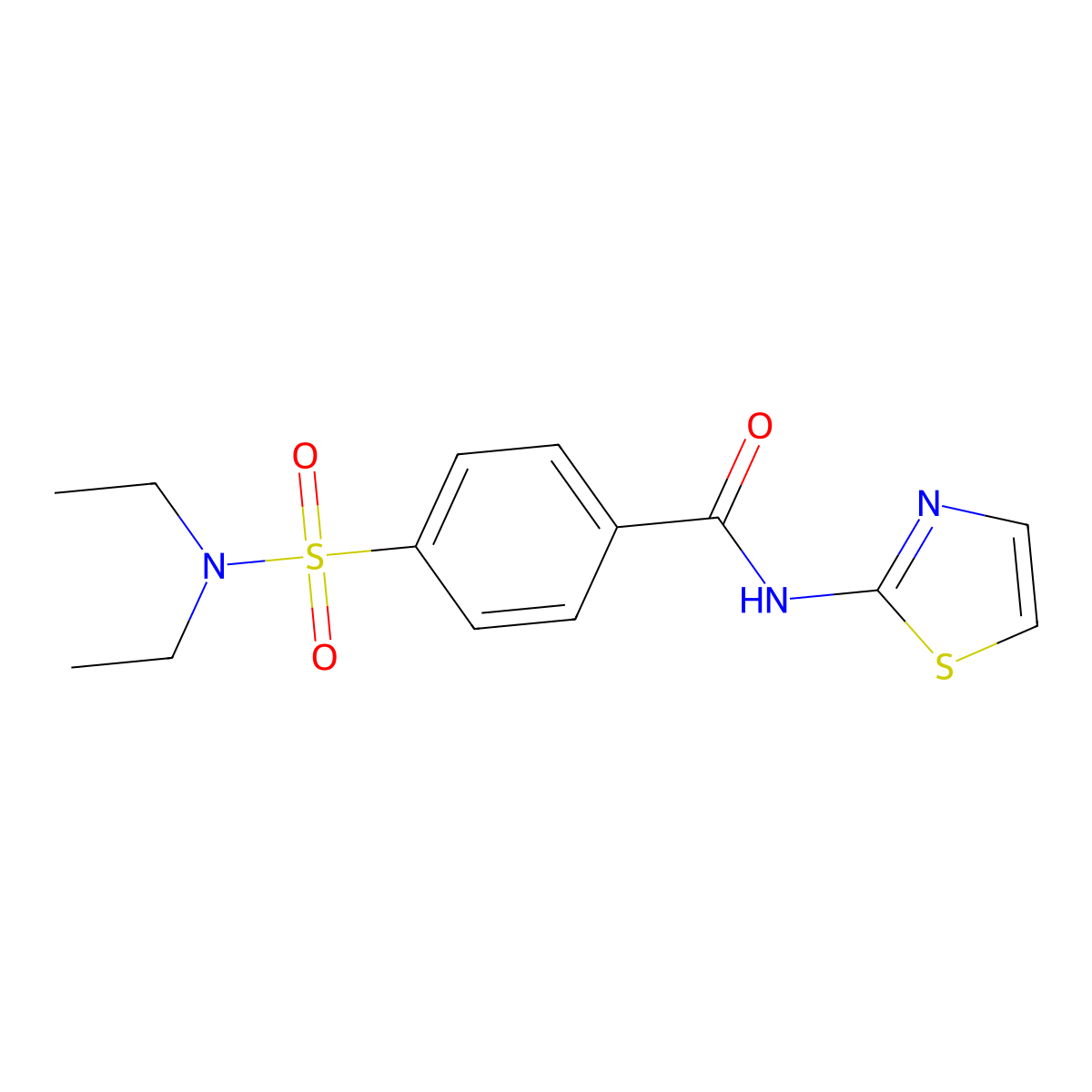 4-(diethylsulfamoyl)-N-(1,3-thiazol-2-yl)benzamide molecular structure, CAS 300697-42-1