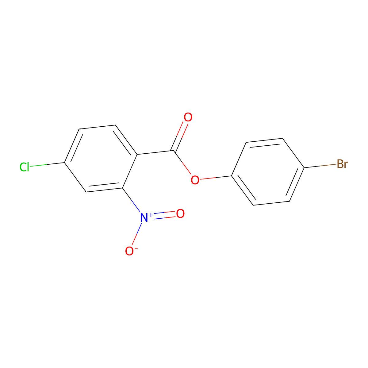 4-Bromophenyl 4-chloro-2-nitrobenzoate molecular structure, CAS 300697-82-9