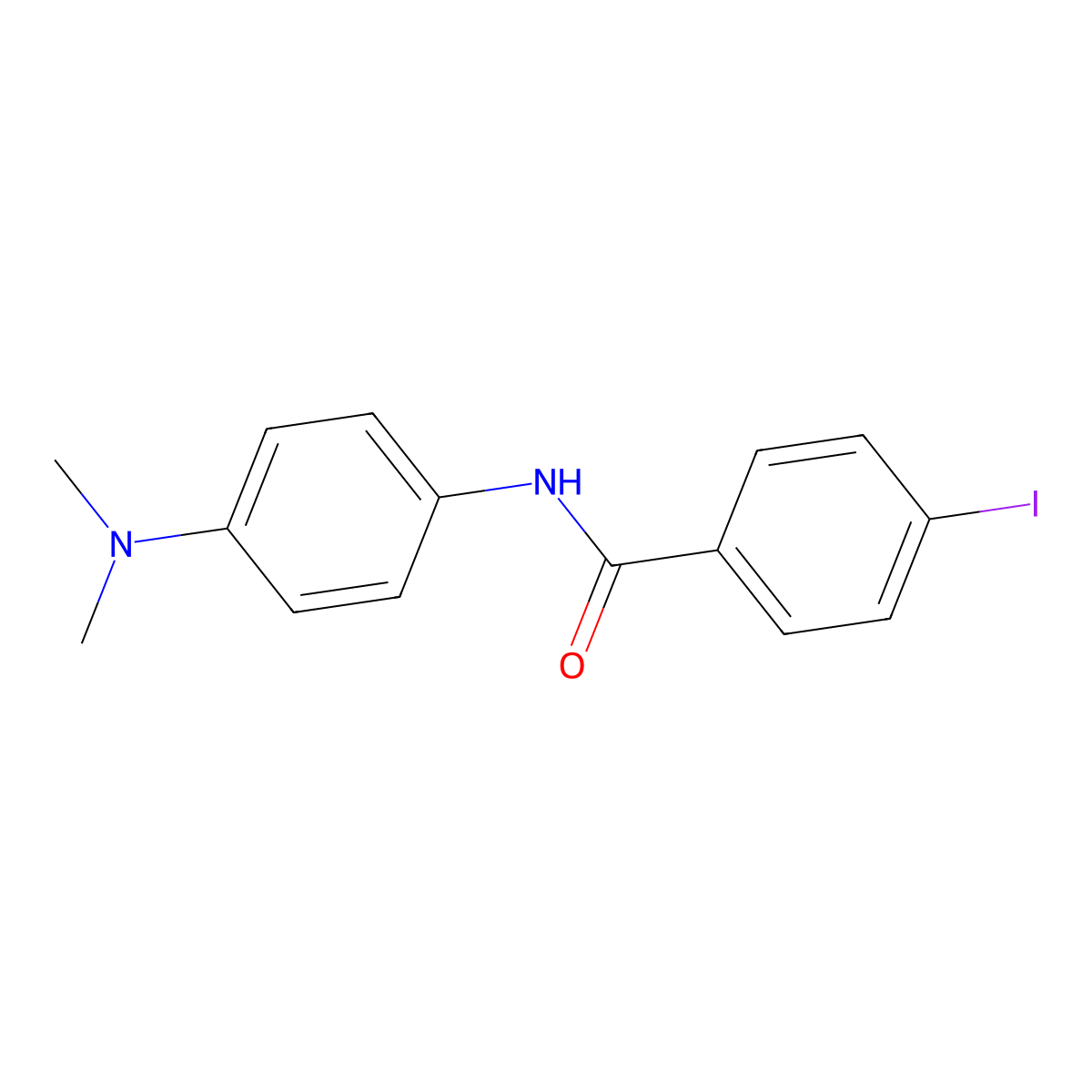 N-[4-(dimethylamino)phenyl]-4-iodobenzamide molecular structure, CAS 300698-64-0