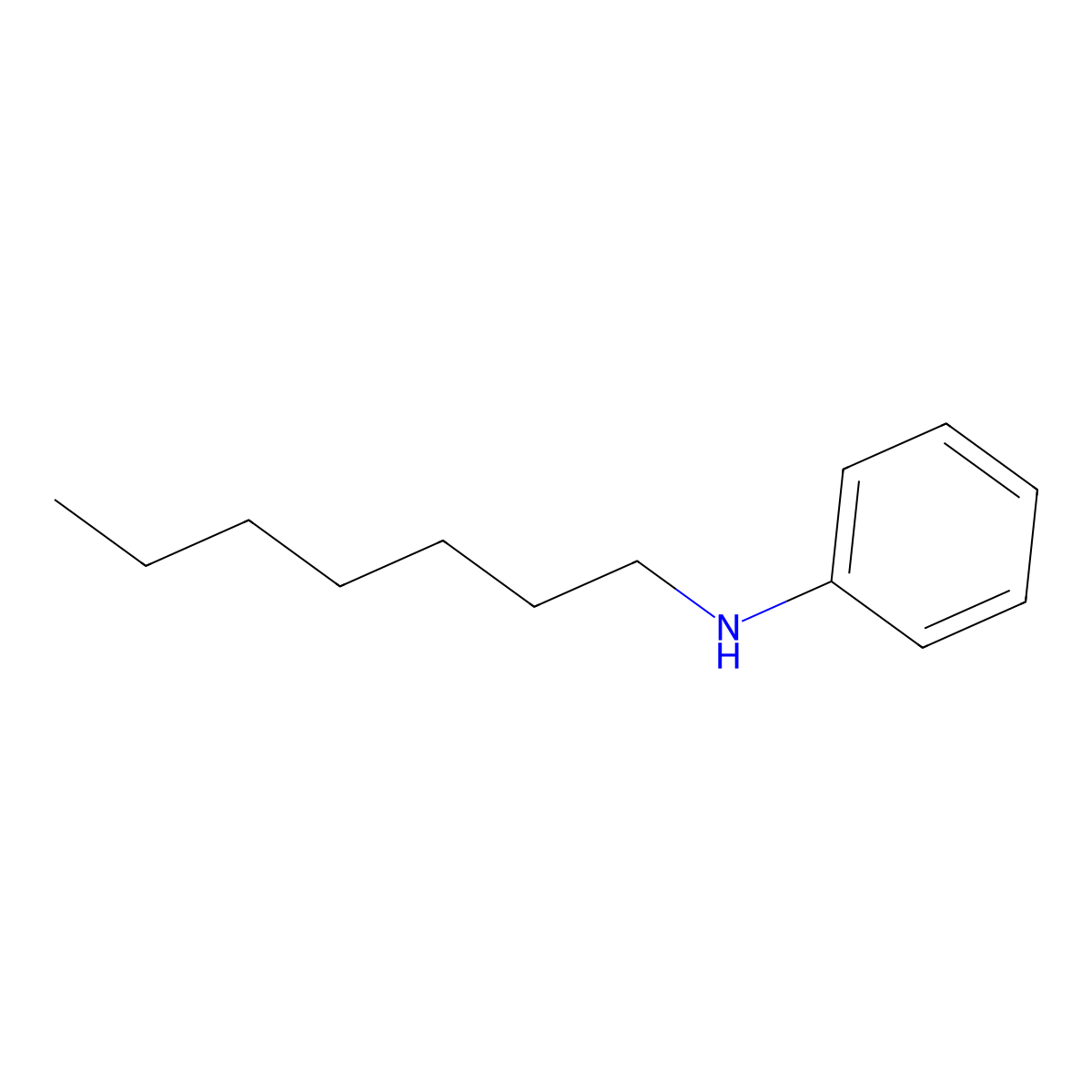 N-Heptylaniline molecular structure, CAS 3007-70-3