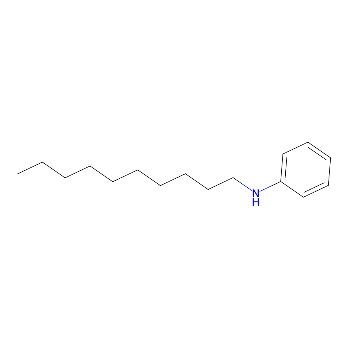 N-Decylaniline molecular structure, CAS 3007-73-6