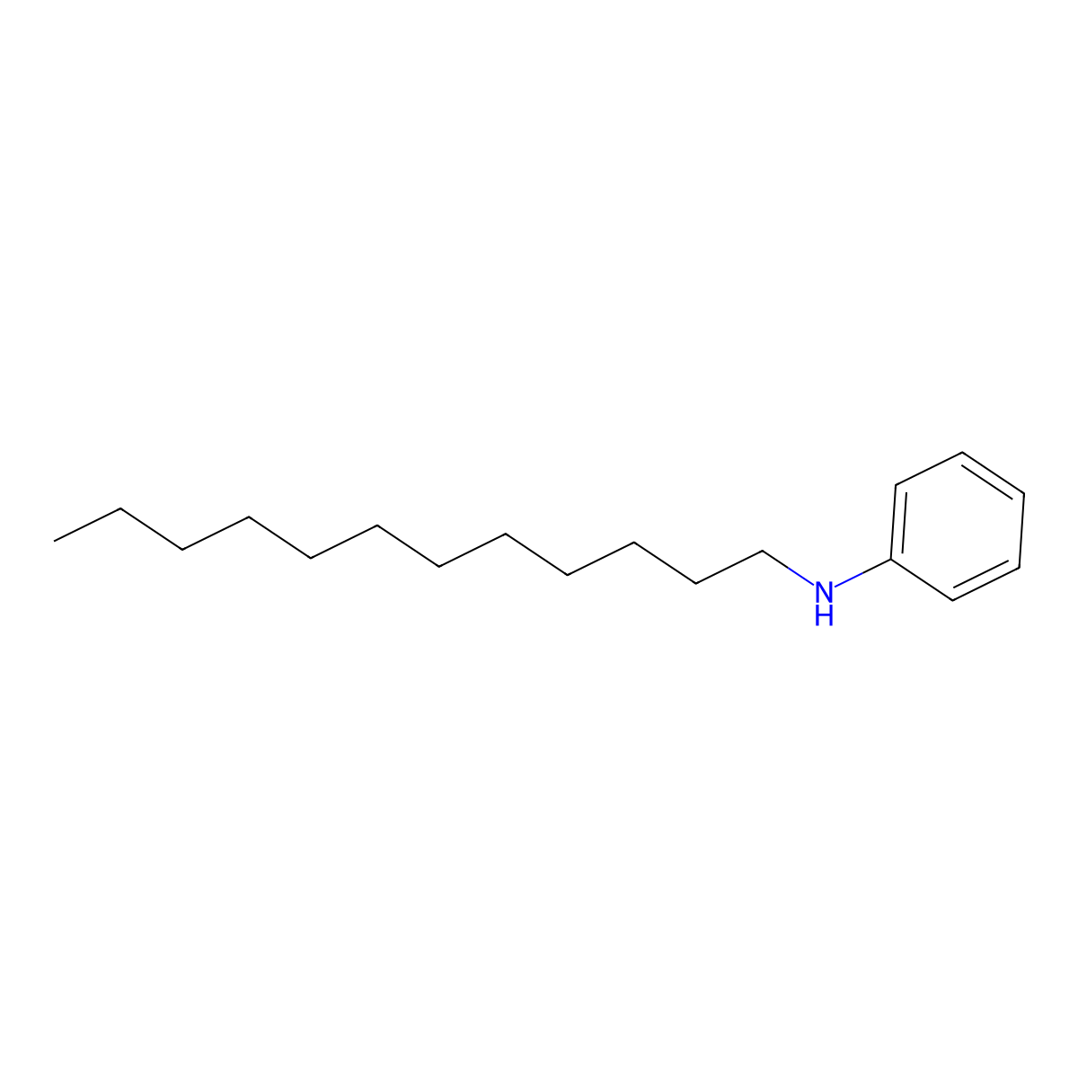 N-Dodecylaniline molecular structure, CAS 3007-74-7