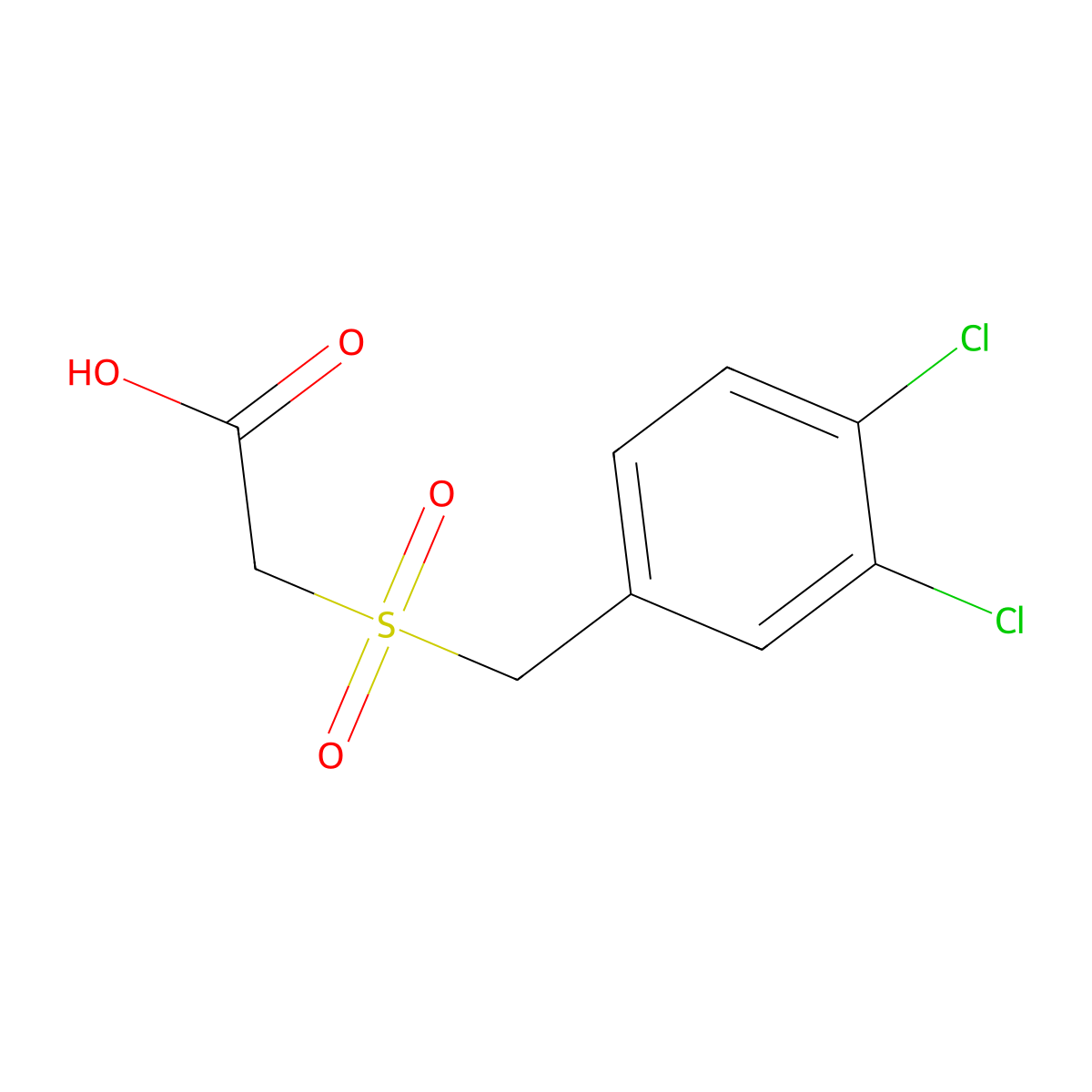 [(3,4-Dichlorobenzyl)sulfonyl]acetic acid molecular structure, CAS 300700-03-2