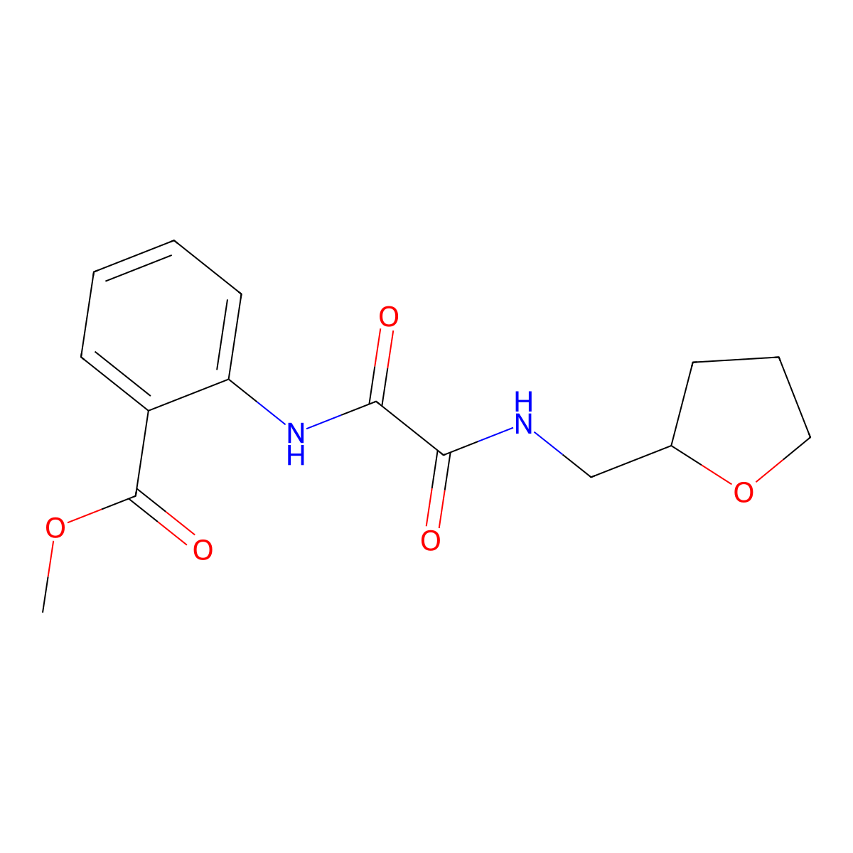 Methyl 2-({oxo[(tetrahydrofuran-2-ylmethyl)amino]acetyl}amino)benzoate molecular structure, CAS 300700-67-8