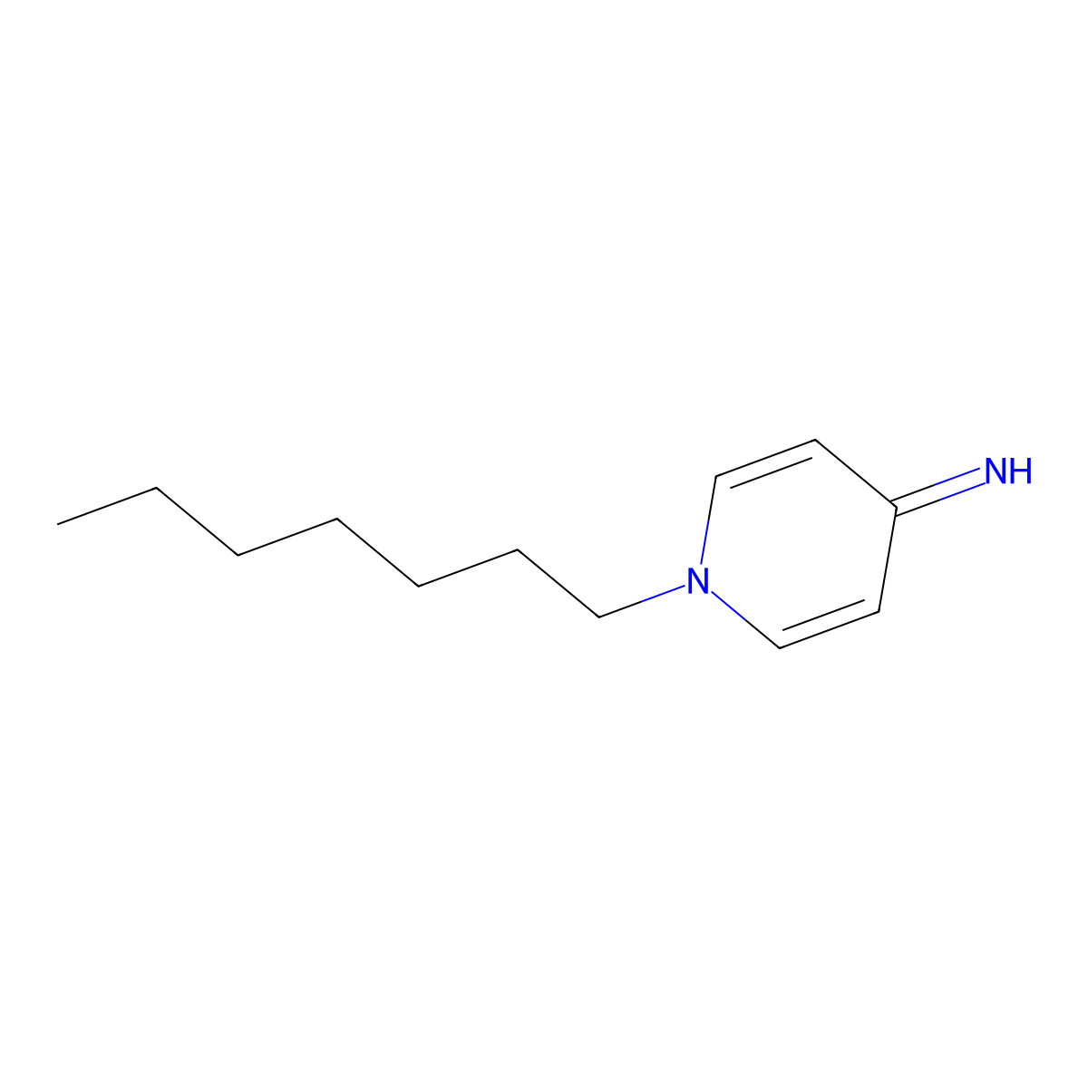 1-heptylpyridin-4(1H)-imine molecular structure, CAS 300701-01-3