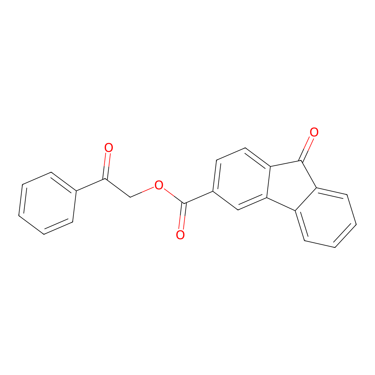 2-oxo-2-phenylethyl 9-oxo-9H-fluorene-3-carboxylate molecular structure, CAS 300701-05-7