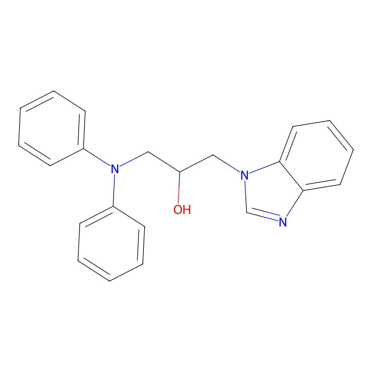 1-Benzimidazolyl-3-(diphenylamino)propan-2-ol molecular structure, CAS 300701-13-7